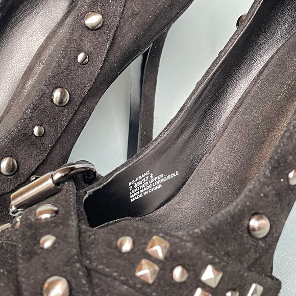 Black Bejewel Heels - Picture 2 of 4